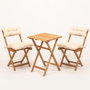 Hanah Home Conjunto de mesa y sillas My001A de madera de haya